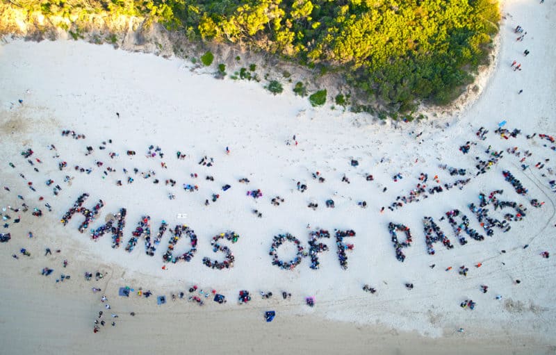Huge community gathering at Wilsons Prom sends a clear message to government, our parks are not for sale. Photo: Martin B