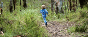 Boy in forest